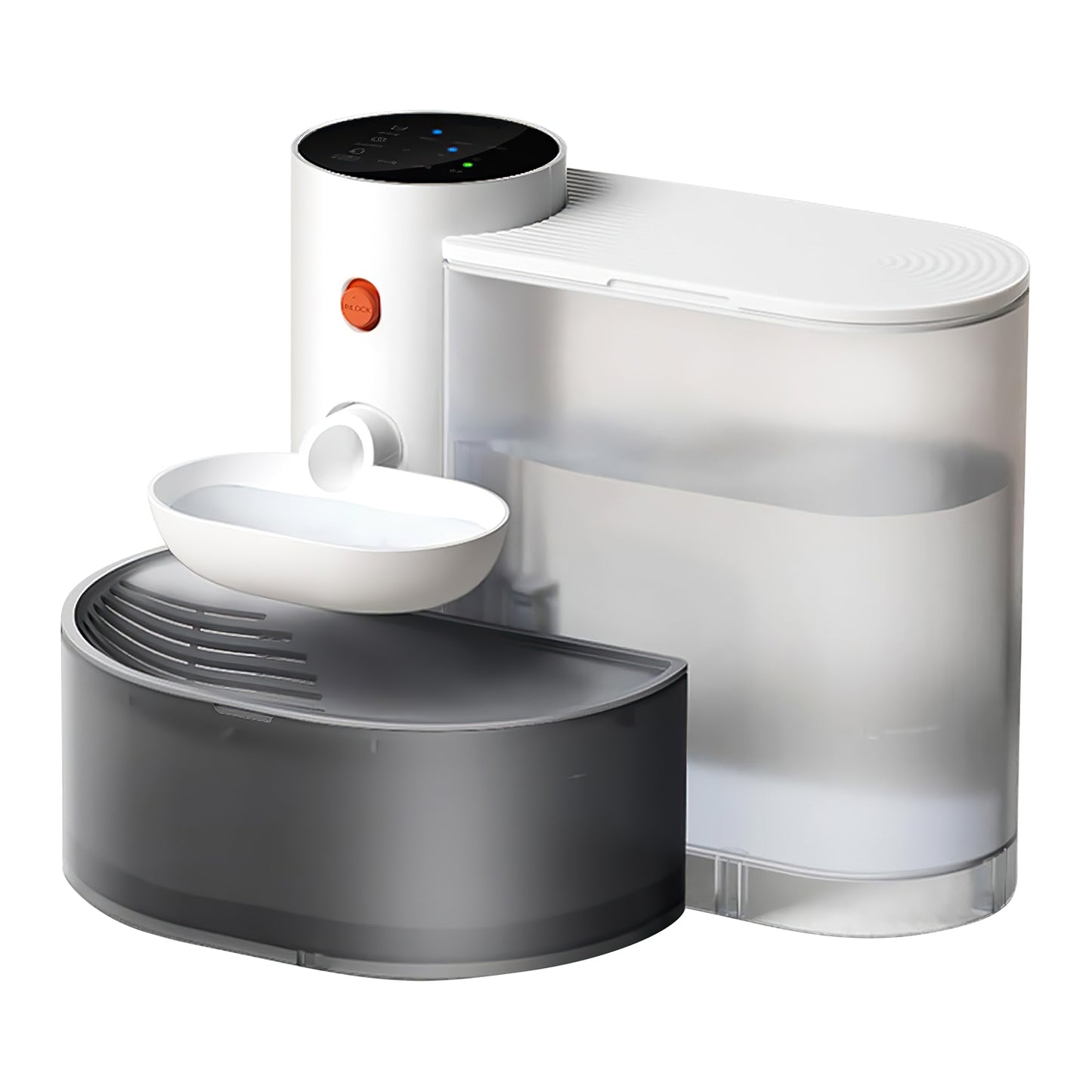 FurWell automatic cordless cat water fountain, white 3L self-refilling