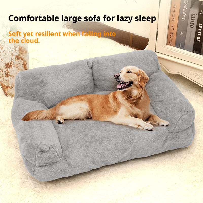 Calming Plush Pet Bed — Anxiety Relief 
Sofa for Dogs & Cats