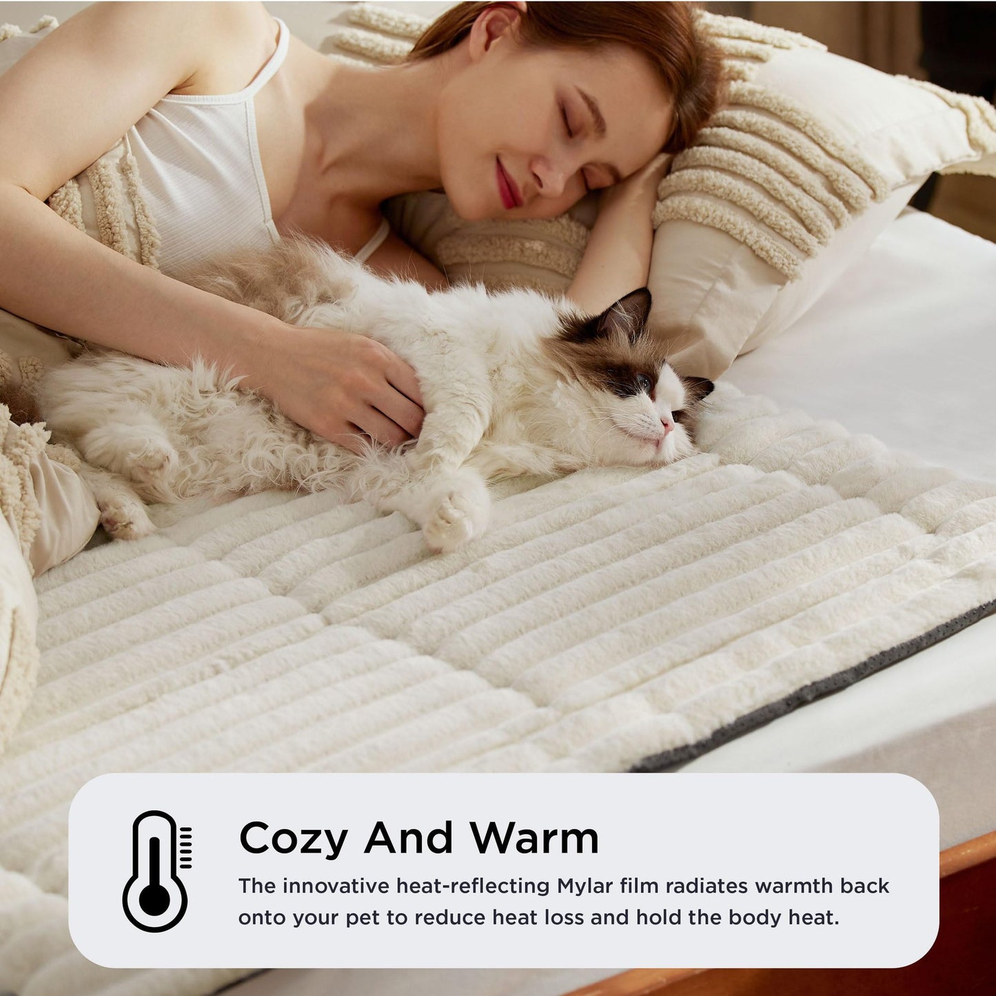 Self-Warming Mat for Cats & Dogs | No Electricity Needed | FurWell Indoor Outdoor Non-Slip