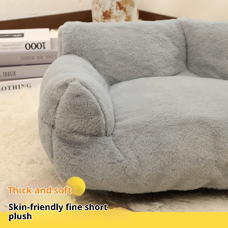 Calming Plush Pet Bed — Anxiety Relief 
Sofa for Dogs & Cats