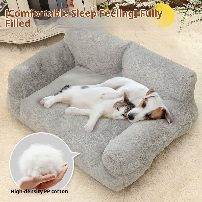 Calming Plush Pet Bed — Anxiety Relief 
Sofa for Dogs & Cats