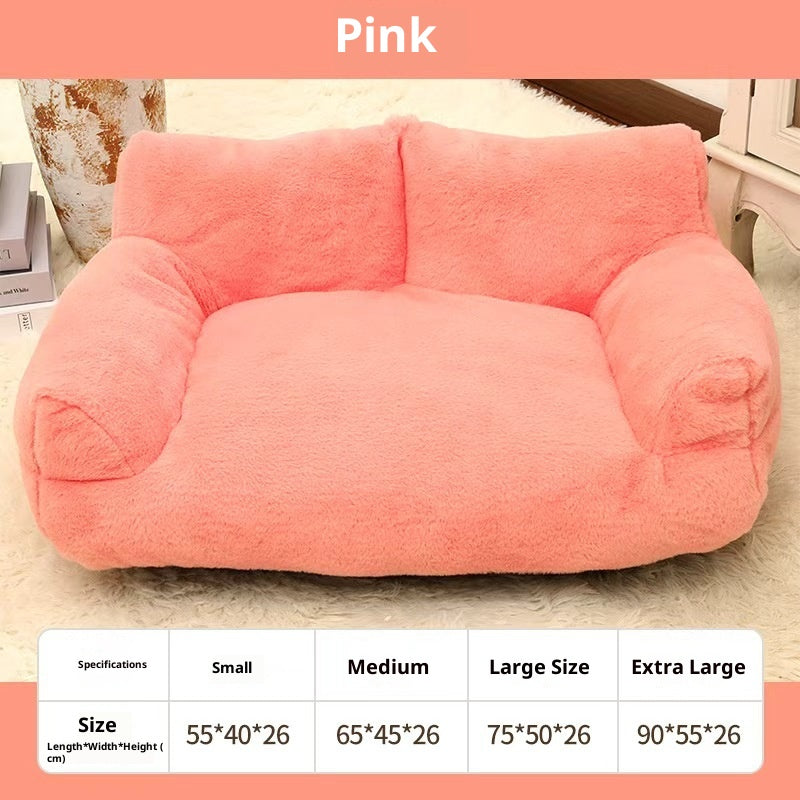 Calming Plush Pet Bed — Anxiety Relief 
Sofa for Dogs & Cats