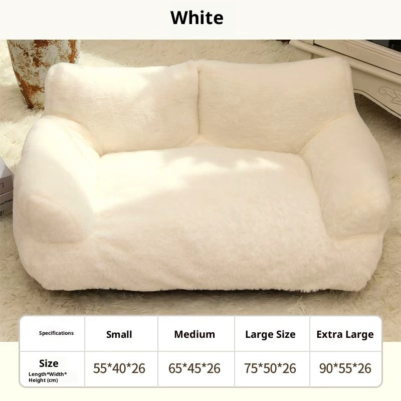 Calming Plush Pet Bed — Anxiety Relief 
Sofa for Dogs & Cats