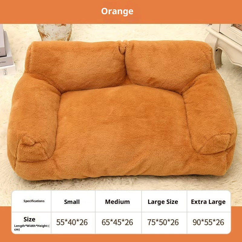 Calming Plush Pet Bed — Anxiety Relief 
Sofa for Dogs & Cats
