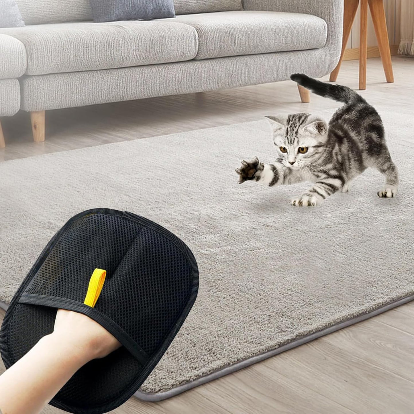 Pet Grooming Glove for Cats & Dogs — Deshedding Massage Mitt & Fur Remover | FurWell