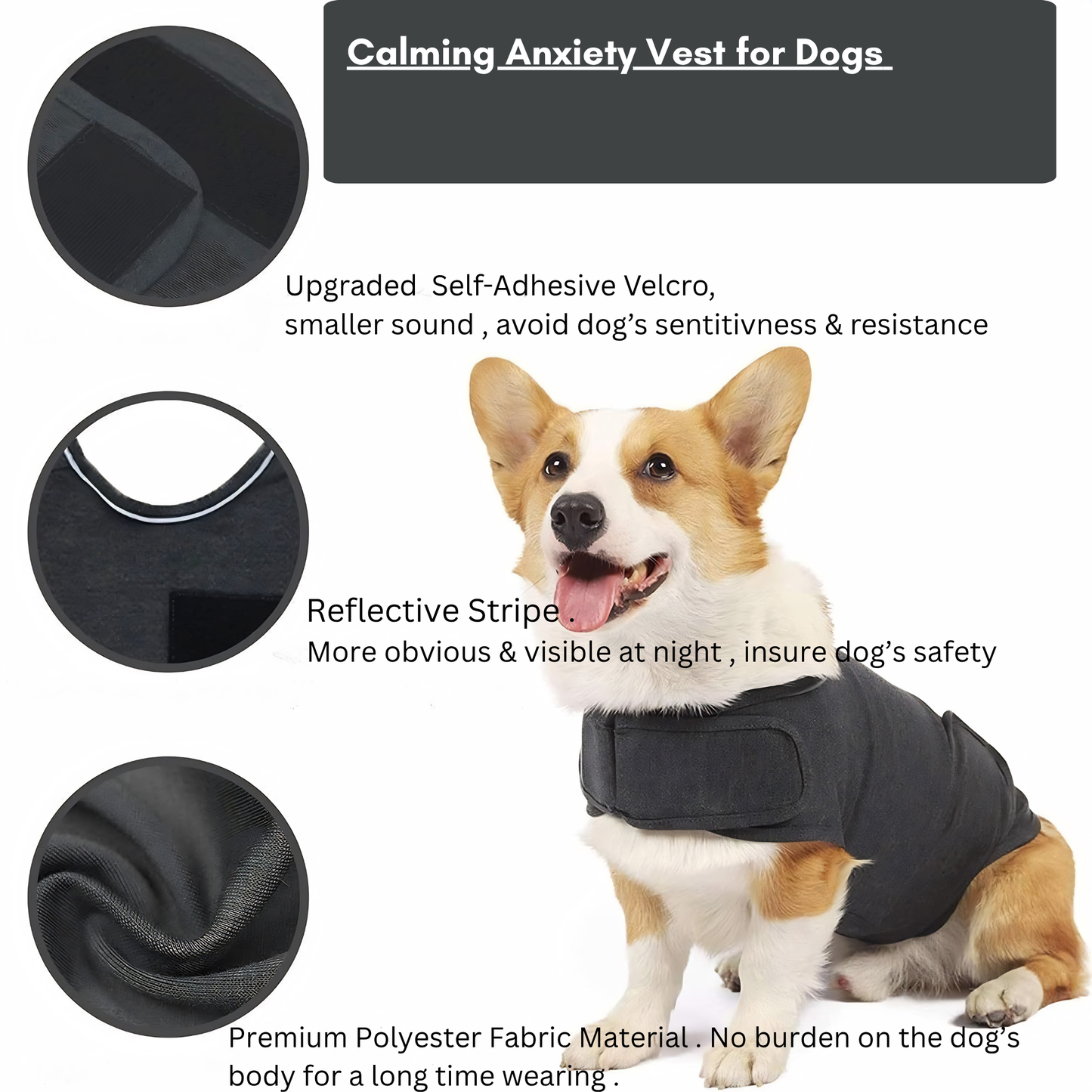 Calming Anxiety Vest for Dogs — Thunder 
Shirt for Stress Relief