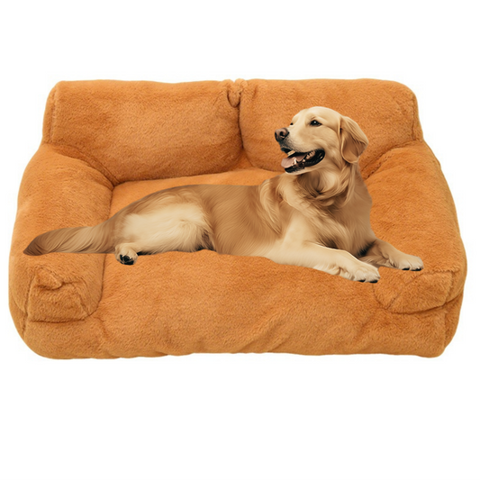 Calming Plush Pet Bed — Anxiety Relief 
Sofa for Dogs & Cats